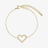Wolff Jewelry Shine Heart Bracelet - 18 karat guldbelagt