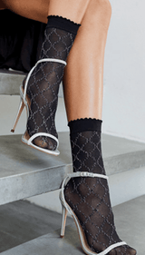 Hype The Detail Knee High Logo - Silver glitter