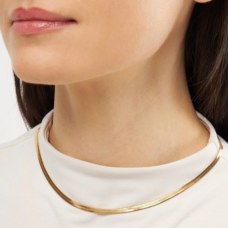 Lulu Snake Necklace Gold Plated