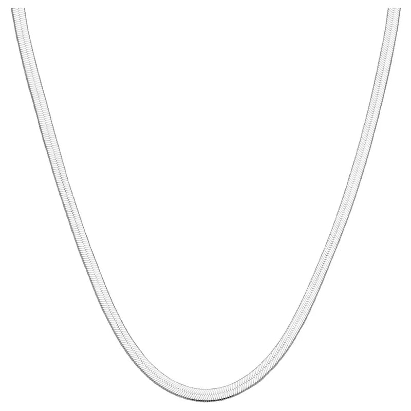 Lulu Snake Necklace Silver Plated