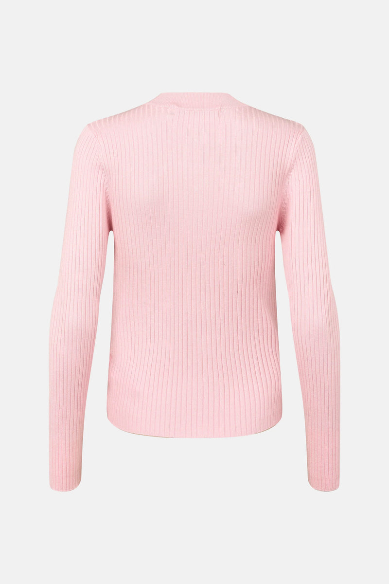 Rue De Femme Softy Lope Knit Cardigan - Salmon Rose