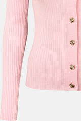 Rue De Femme Softy Lope Knit Cardigan - Salmon Rose