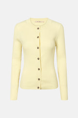 Rue De Femme Softy Lope Knit Cardigan - Soft Yellow