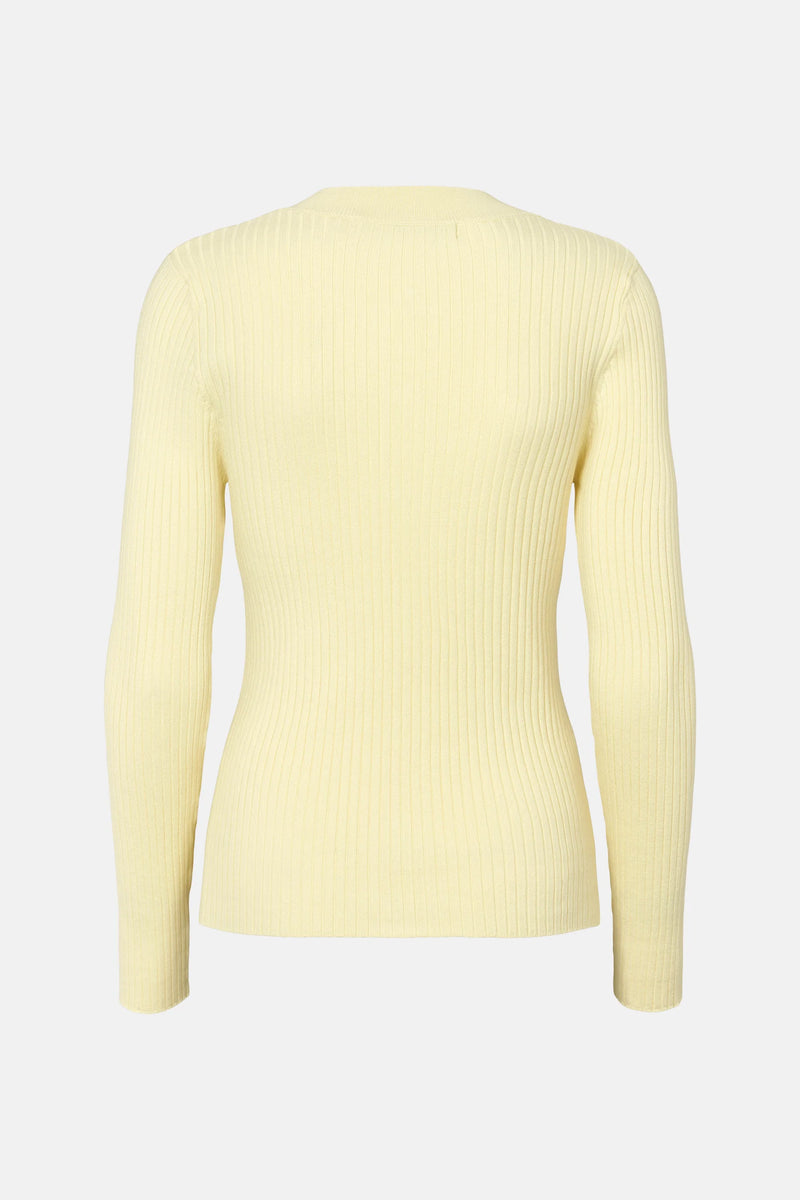 Rue De Femme Softy Lope Knit Cardigan - Soft Yellow