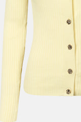 Rue De Femme Softy Lope Knit Cardigan - Soft Yellow