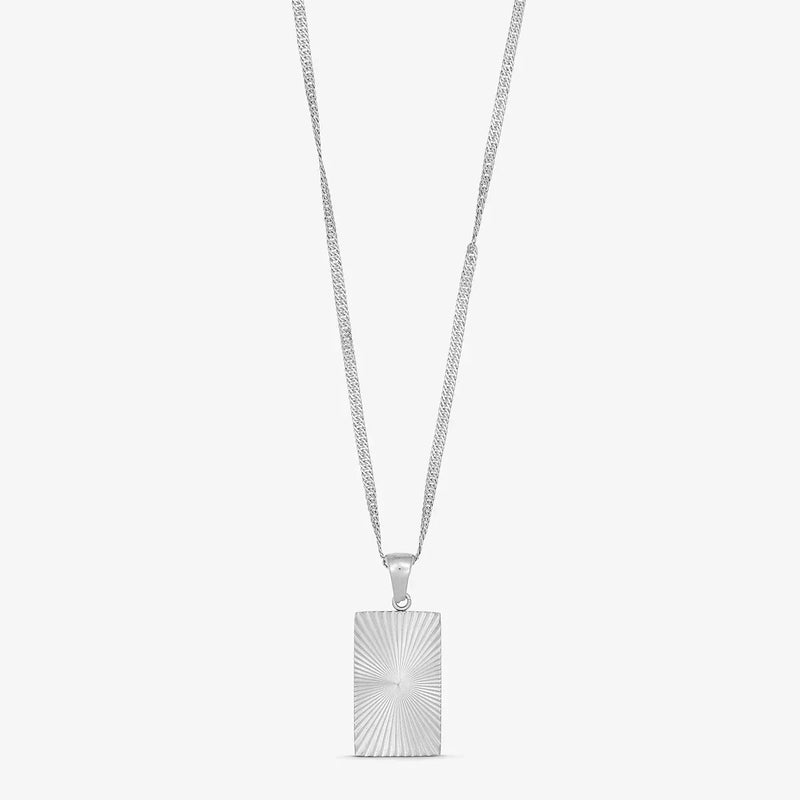 Wolff Jewelry Sunny Square Necklace - Sølvfarvet