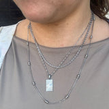 Wolff Jewelry Sunny Square Necklace - Sølvfarvet