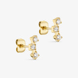 Wolff Three Crystal Earstud