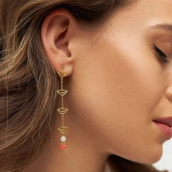 Lulu Topping Long 4 Secrets Earring 1 Pcs
