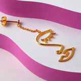 Lulu Topping Long Women Earring 1 pcs - Golden