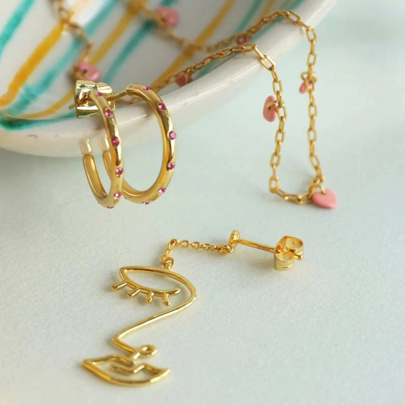 Lulu Topping Long Women Earring 1 pcs - Golden
