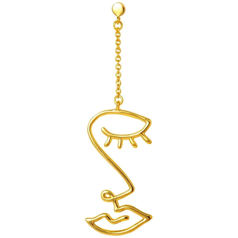 Lulu Topping Long Women Earring 1 pcs - Golden