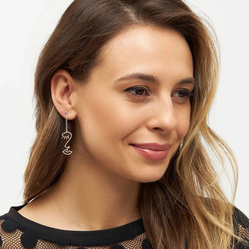 Lulu Topping Long Women Earring 1 pcs - Silver