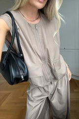 Noella N-Melany Vest - Timber Brown