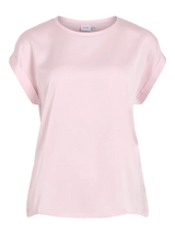 Vila Ellette satin top - Cherry Blossom