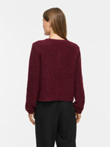Vila Pigga O-Neck L/S Knit Jacket - Port Royale