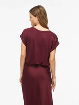 Vila Ellette satin top - Port Royale