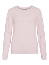 Vila Viril O-Neck L/S Knit Top - Cherry Blossom