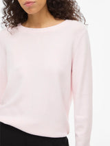 Vila Viril O-Neck L/S Knit Top - Cherry Blossom
