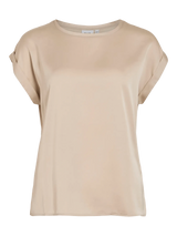 Vila Ellette satin top - Cement