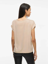 Vila Ellette satin top - Cement
