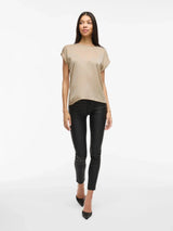 Vila Ellette satin top - Cement