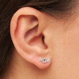 Lulu Word Mom Earring 1 Pcs - Silver