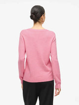 Vila Viril O-neck L/S Detail Knit Top - Sangria Sunset