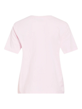 Vila Vora S/S Heart Emb T-shirt - Cherry Blossom
