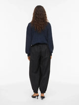 Vila Emilie HW Parachute Pants - Black