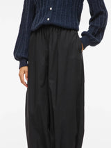 Vila Emilie HW Parachute Pants - Black