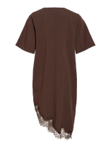 Vila Alicja 2/4 Lace Midi Dress - Coffee Bean