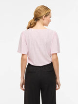 Vila Belli O-Neck S/S Top - Cherry Blossom