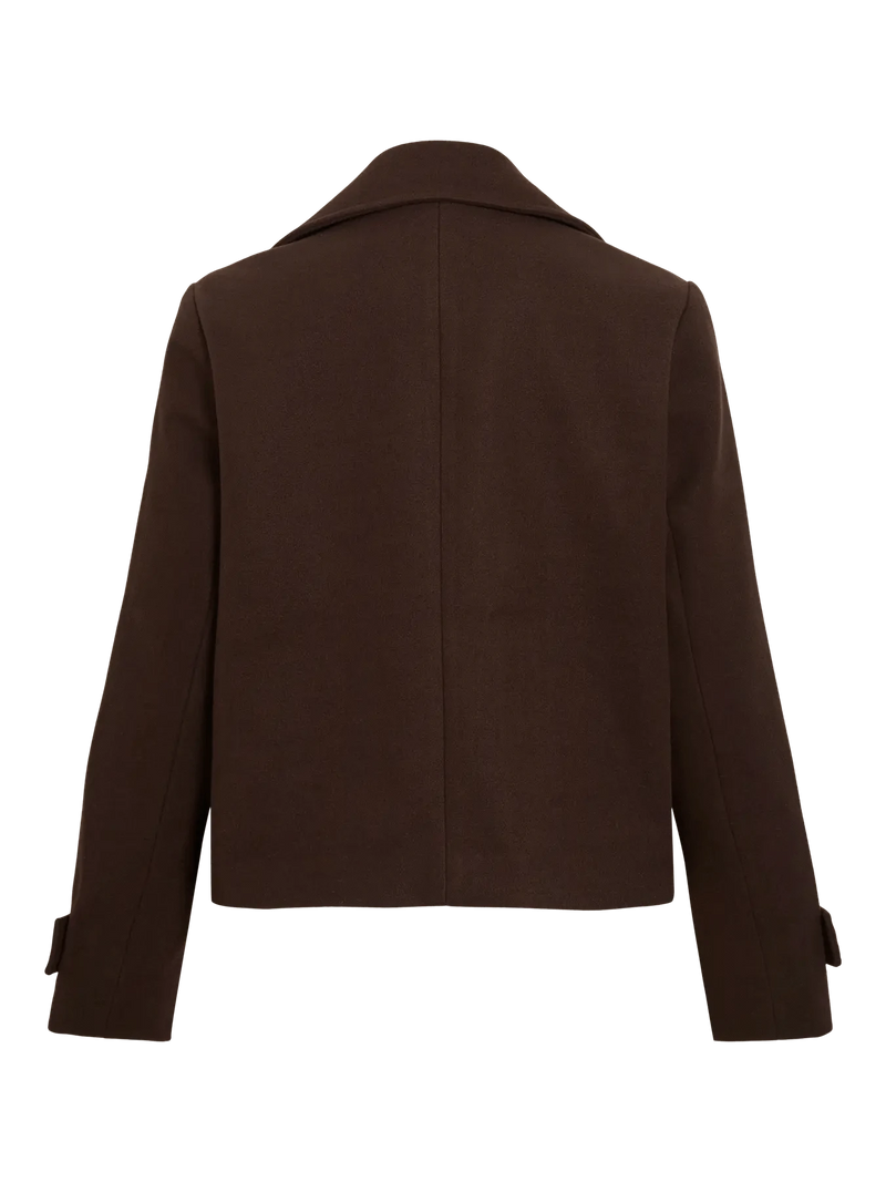 Vila Visolo L/S Short Jacket - Coffee Bean