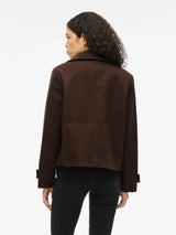 Vila Visolo L/S Short Jacket - Coffee Bean