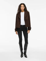 Vila Visolo L/S Short Jacket - Coffee Bean