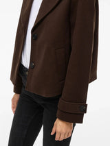 Vila Visolo L/S Short Jacket - Coffee Bean