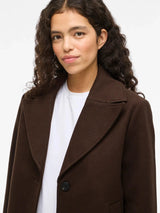Vila Visolo L/S Short Jacket - Coffee Bean