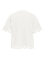 Vila Vora 2/4 Lace T-shirt - White