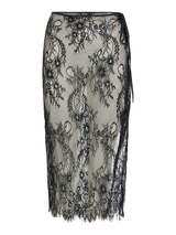 Vila Alis Wrap Lace Scarf - Black