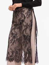 Vila Alis Wrap Lace Scarf - Black