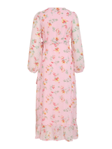 Vila Edee L/S Ankle Weap Dress - Rose