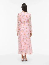 Vila Edee L/S Ankle Weap Dress - Rose
