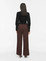 Vila Clua HW Wide Pants - Coffee Bean