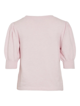 Vila Viril 2/4 Sleeve O-Neck Knit - Cherry Blossom