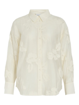Vila Beka L/S Flower Shirt - Birch