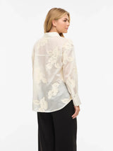 Vila Beka L/S Flower Shirt - Birch
