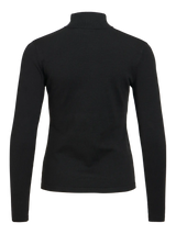 Vila Mala Rollneck L/S Knit Top - Black