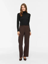 Vila Mala Rollneck L/S Knit Top - Black