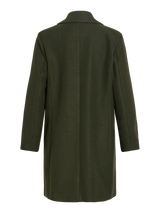 Vila Claudia Button Coat - Forest Night